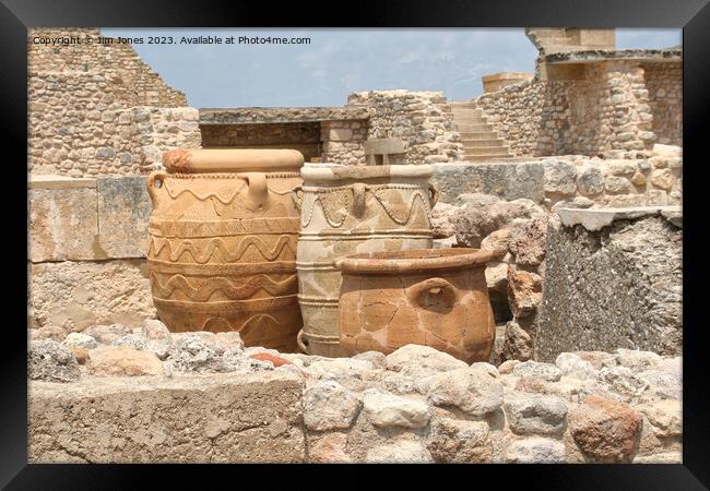 Pots at Knossos, Crete Framed Print by Jim Jones