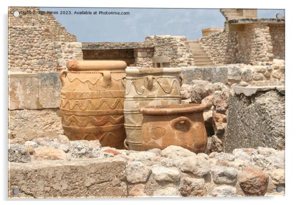 Pots at Knossos, Crete Acrylic by Jim Jones