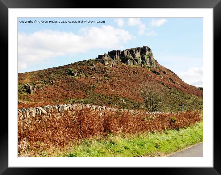 The Roaches rocks Framed Mounted Print by Andrew Heaps