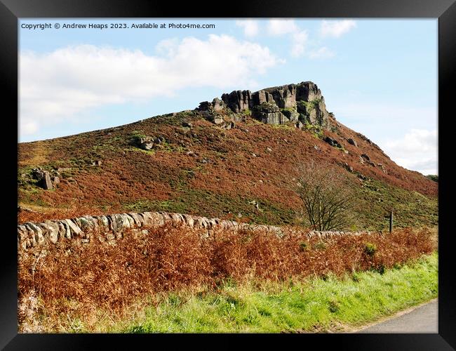 The Roaches rocks Framed Print by Andrew Heaps