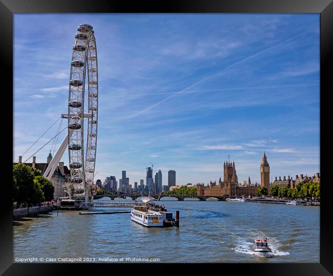London river Thames scene Framed Print by Cass Castagnoli