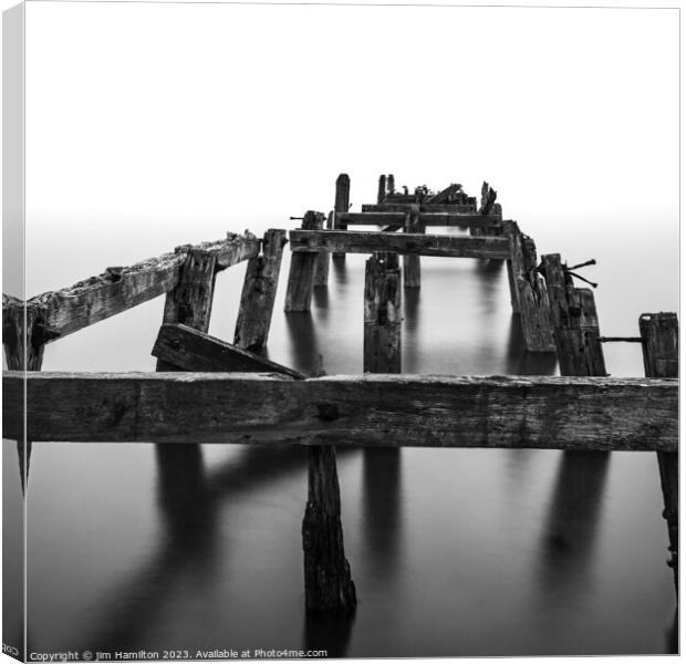 Fahan old pier, Donegal, Ireland Canvas Print by jim Hamilton