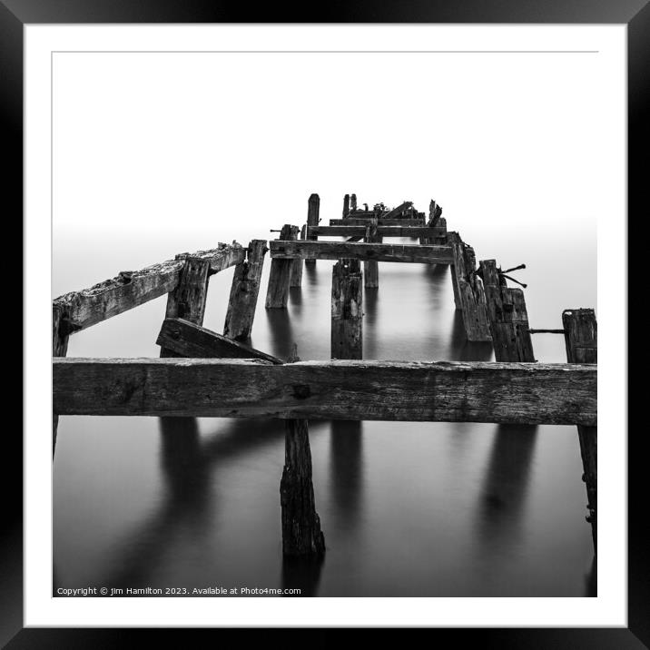 Fahan old pier, Donegal, Ireland Framed Mounted Print by jim Hamilton
