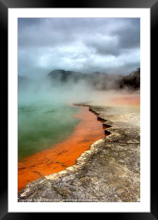 Wai-o-Tapu Thermal Framed Mounted Print by Garry Bree