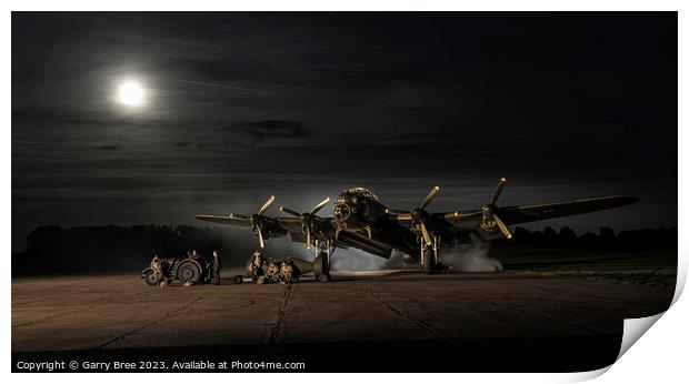 Lancaster Bomber  'Just Jane' loading Print by Garry Bree