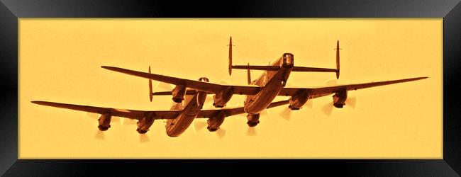 Avro Lancasters (sepia) Framed Print by Allan Durward Photography