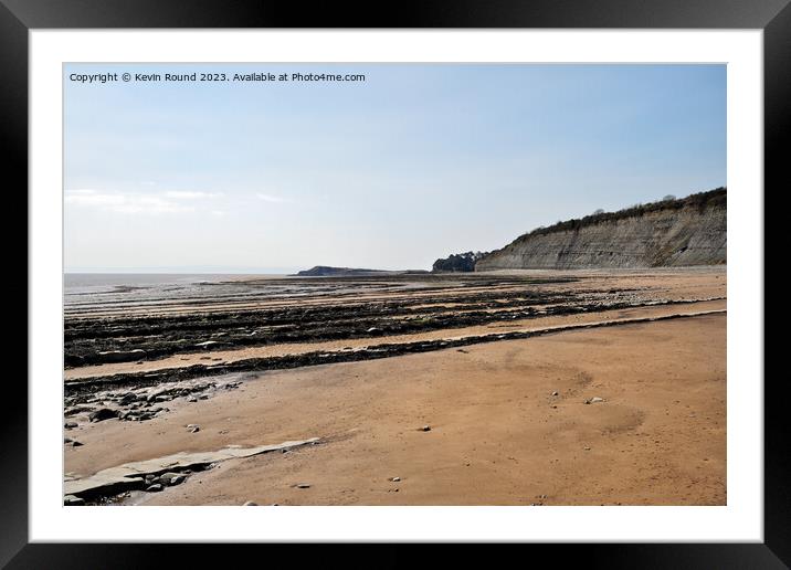Lavernock sandy beach Framed Mounted Print by Kevin Round