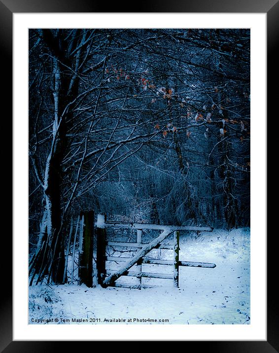 The Gate Framed Mounted Print by Tom Maslen