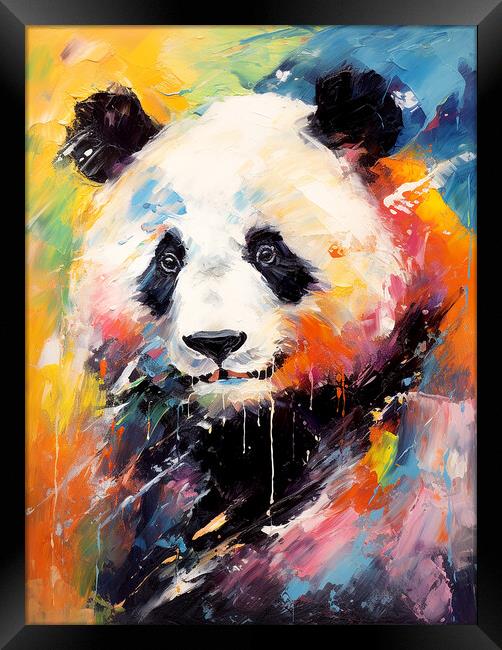 Giant Panda Portrait Framed Print by Steve Smith