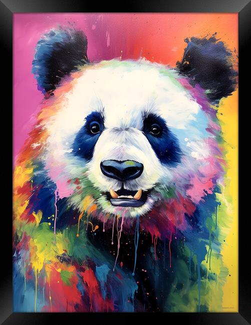 Giant Panda Portrait Framed Print by Steve Smith