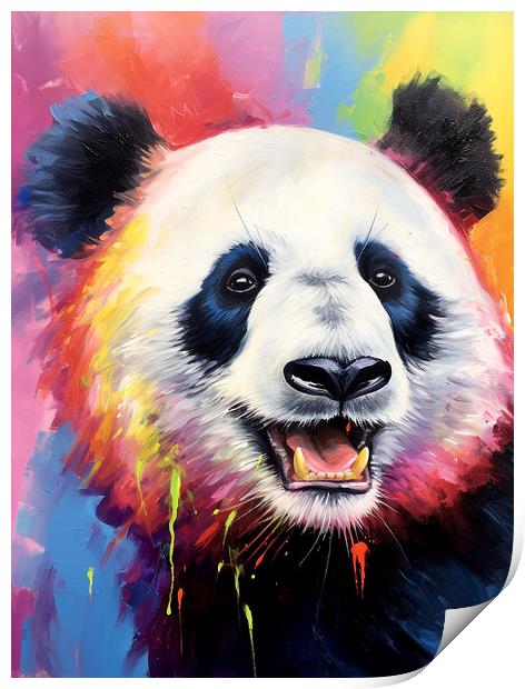 Giant Panda Portrait Print by Steve Smith