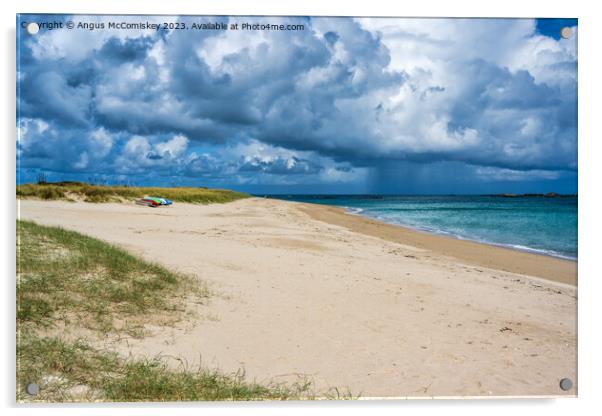 Shell Beach on Herm Island, Channel Islands Acrylic by Angus McComiskey