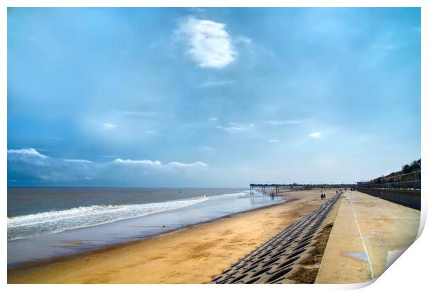 Big Sky at Skegness Print by Alison Chambers