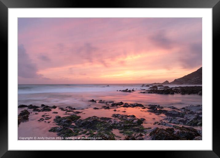 Church Cove Sunset Framed Mounted Print by Andy Durnin