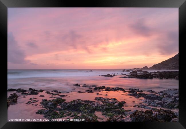 Church Cove Sunset Framed Print by Andy Durnin