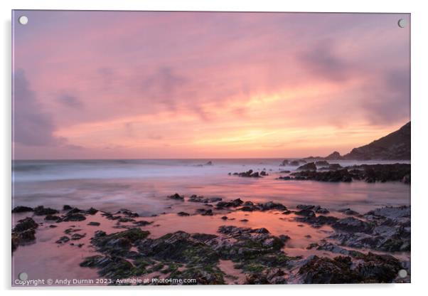 Church Cove Sunset Acrylic by Andy Durnin