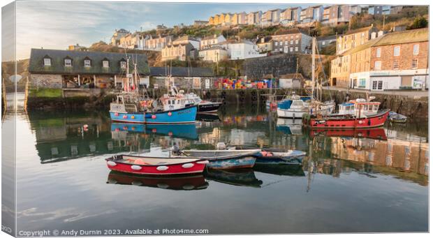 Mevagissey Harbour Sunrise 5 Canvas Print by Andy Durnin