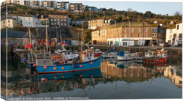 Mevagissey Harbour Sunrise Canvas Print by Andy Durnin