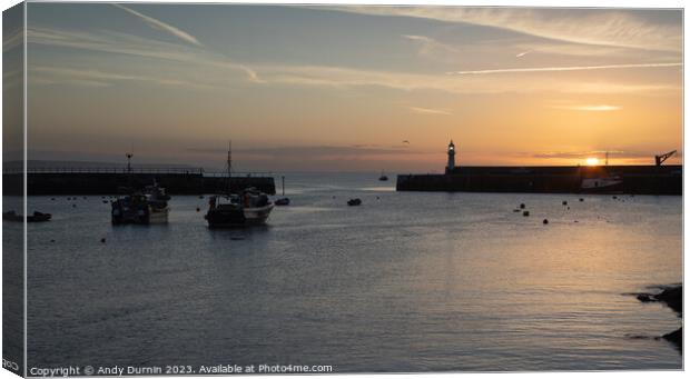 Mevagissey Habour Sunrise Canvas Print by Andy Durnin