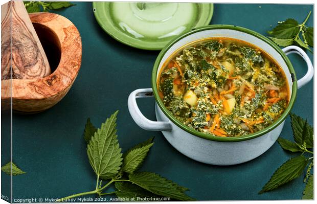 Healthy green soup. Canvas Print by Mykola Lunov Mykola