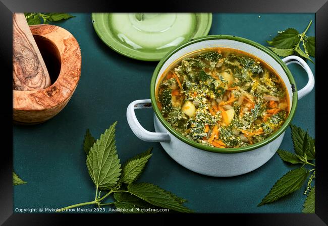 Healthy green soup. Framed Print by Mykola Lunov Mykola