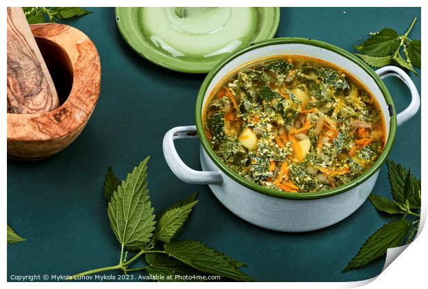 Healthy green soup. Print by Mykola Lunov Mykola