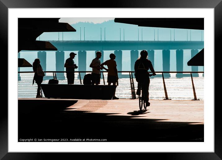 The Cyclist Framed Mounted Print by Ian Scrimgeour