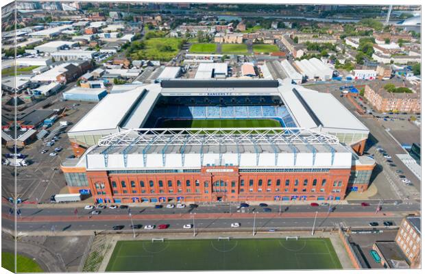 Ibrox Glasgow Rangers FC Canvas Print by Apollo Aerial Photography