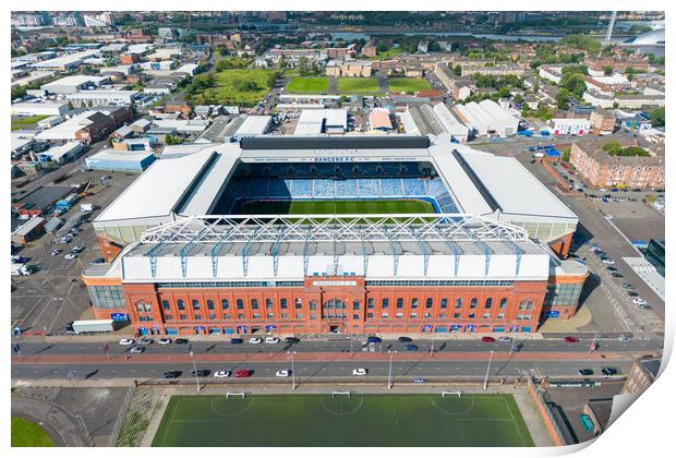 Ibrox Glasgow Rangers FC Print by Apollo Aerial Photography