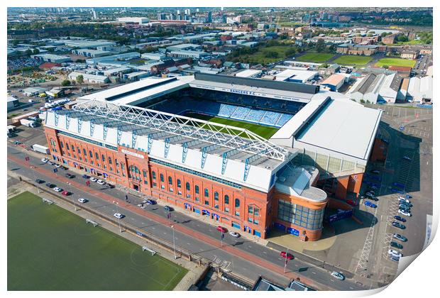 Ibrox Print by Apollo Aerial Photography