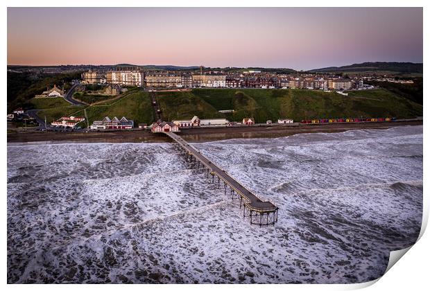 Saltburn by the sea Sunrise Print by Apollo Aerial Photography