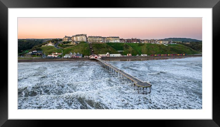 Saltburn at Dawn Framed Mounted Print by Apollo Aerial Photography