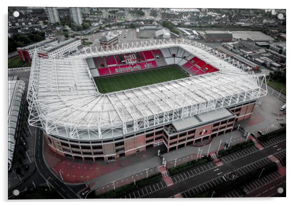 Sunderland AFC Acrylic by Apollo Aerial Photography