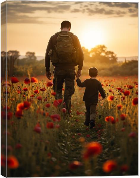 Pleased You Are Home Dad Canvas Print by Steve Smith