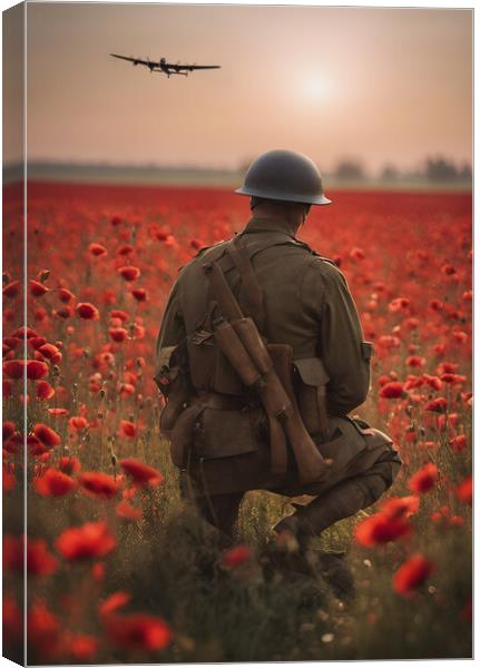 The Poppy Soldier Canvas Print by J Biggadike