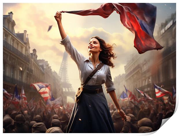 France Is Liberated Print by Steve Smith