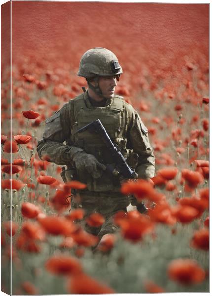 Poppy Soldier Canvas Print by Picture Wizard