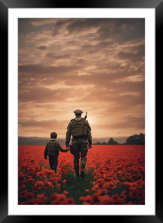 Welcome Home Dad Framed Mounted Print by Picture Wizard