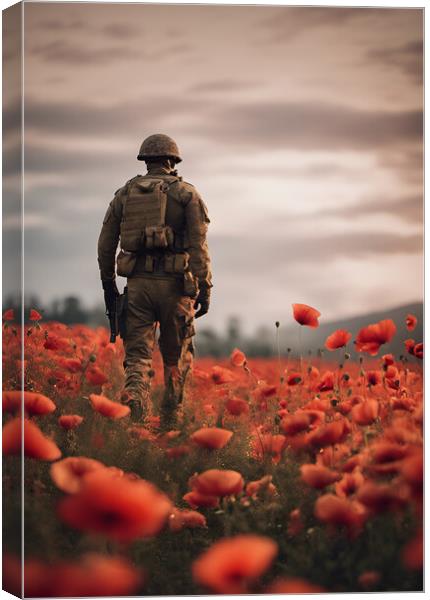 Poppy Soldier Canvas Print by Picture Wizard