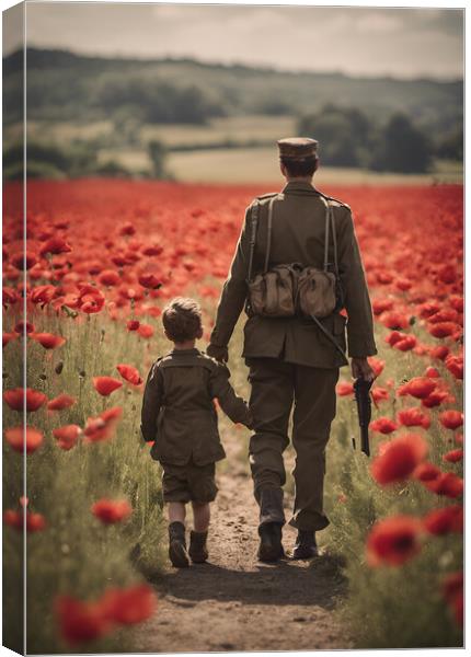 Welcome Home Dad Canvas Print by Picture Wizard