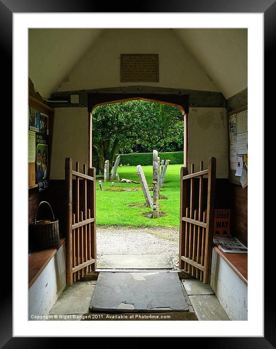 Tilty Church Porch Framed Mounted Print by Nigel Bangert