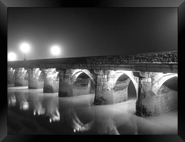 Bideford Long Bridge at Dawn Framed Print by Tony Twyman