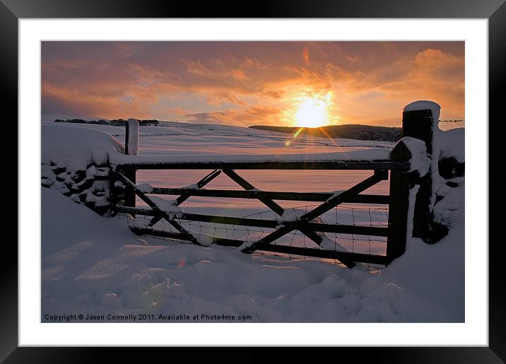 Yorkshire Dales Winter sunrise Framed Mounted Print by Jason Connolly