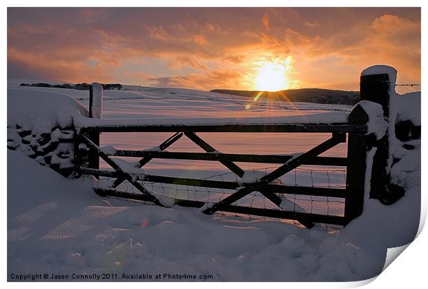 Yorkshire Dales Winter sunrise Print by Jason Connolly