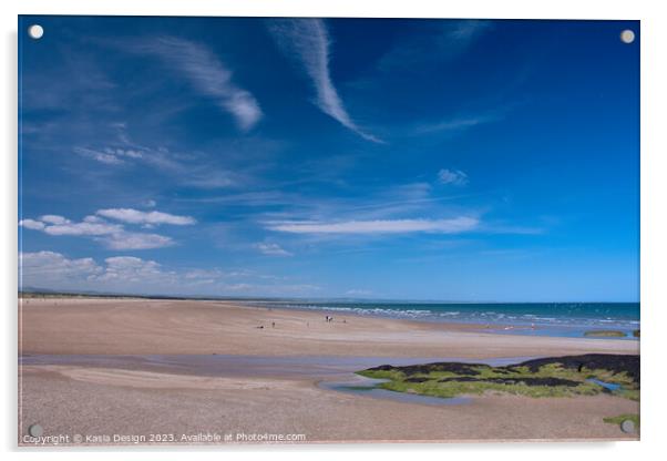 St Andrews West Sands Beach Acrylic by Kasia Design
