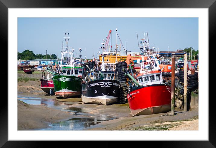 Fishing Boats at Leigh on Sea Framed Mounted Print by John Frid