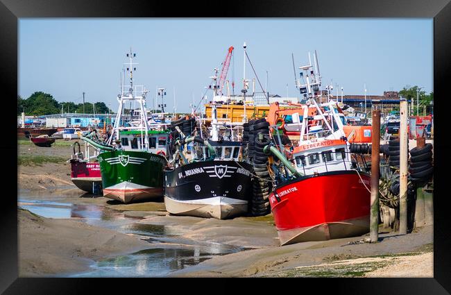 Fishing Boats at Leigh on Sea Framed Print by John Frid