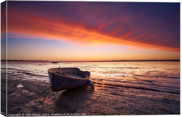 Sunrise at Swale Estuary Canvas Print by Alan Payton