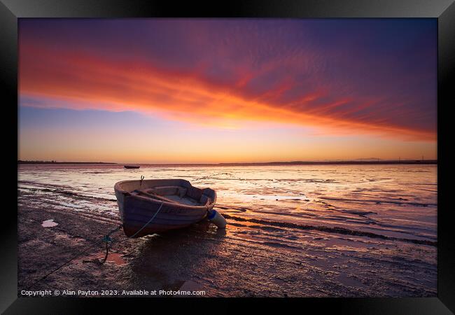 Sunrise at Swale Estuary Framed Print by Alan Payton