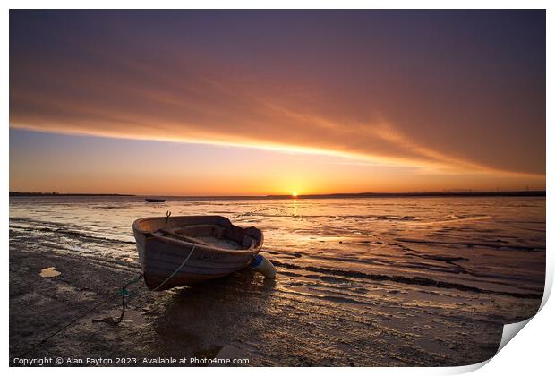 Sunrise at Swale Estuary II Print by Alan Payton